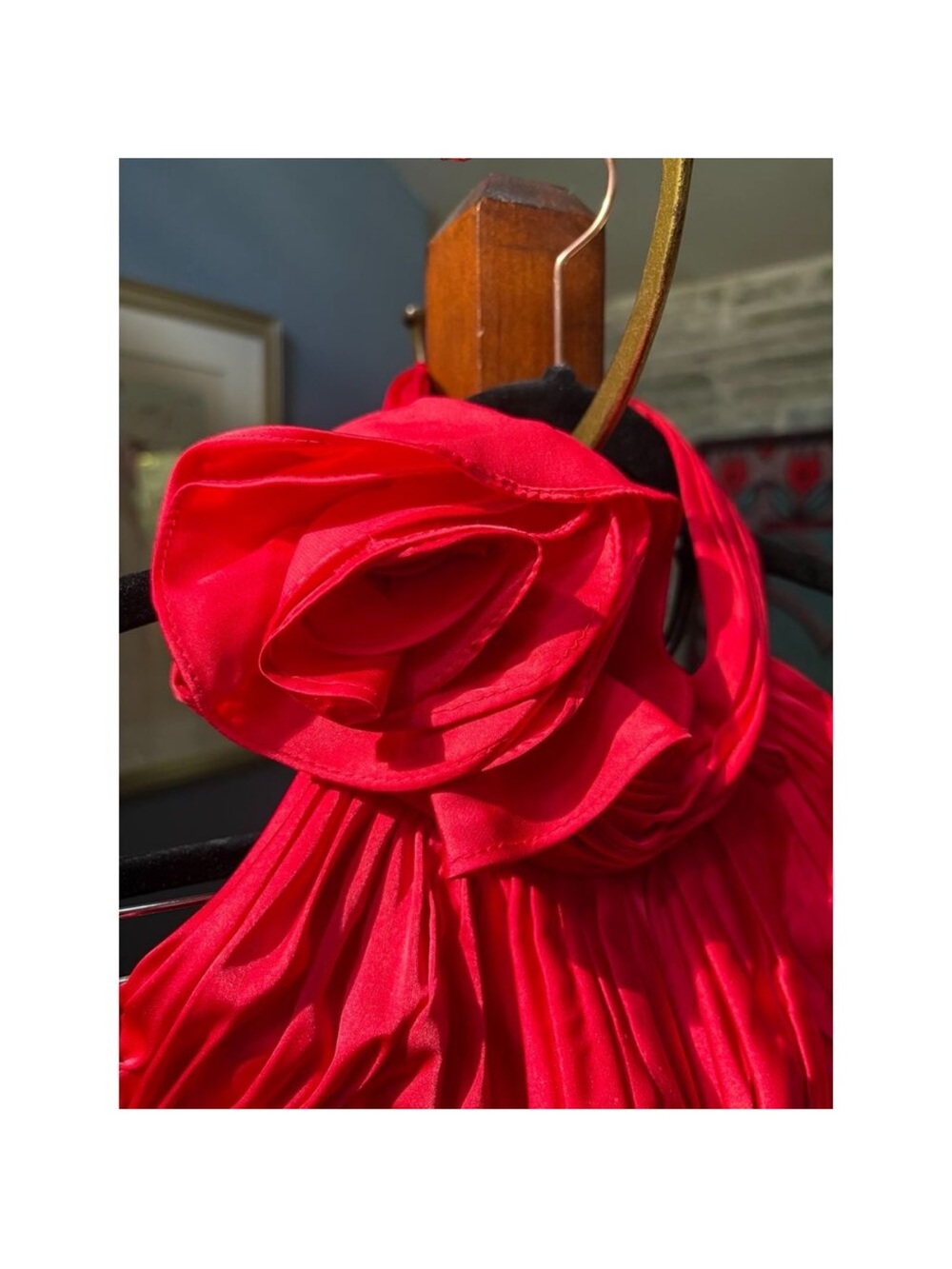 Mac Duggal Women's Rosette Halter Chiffon Evening Gown Size 24 - Picture 7 of 8